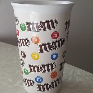 M&M Mars Candy Ceramic Mug Tumbler 2017 5.5" Tall